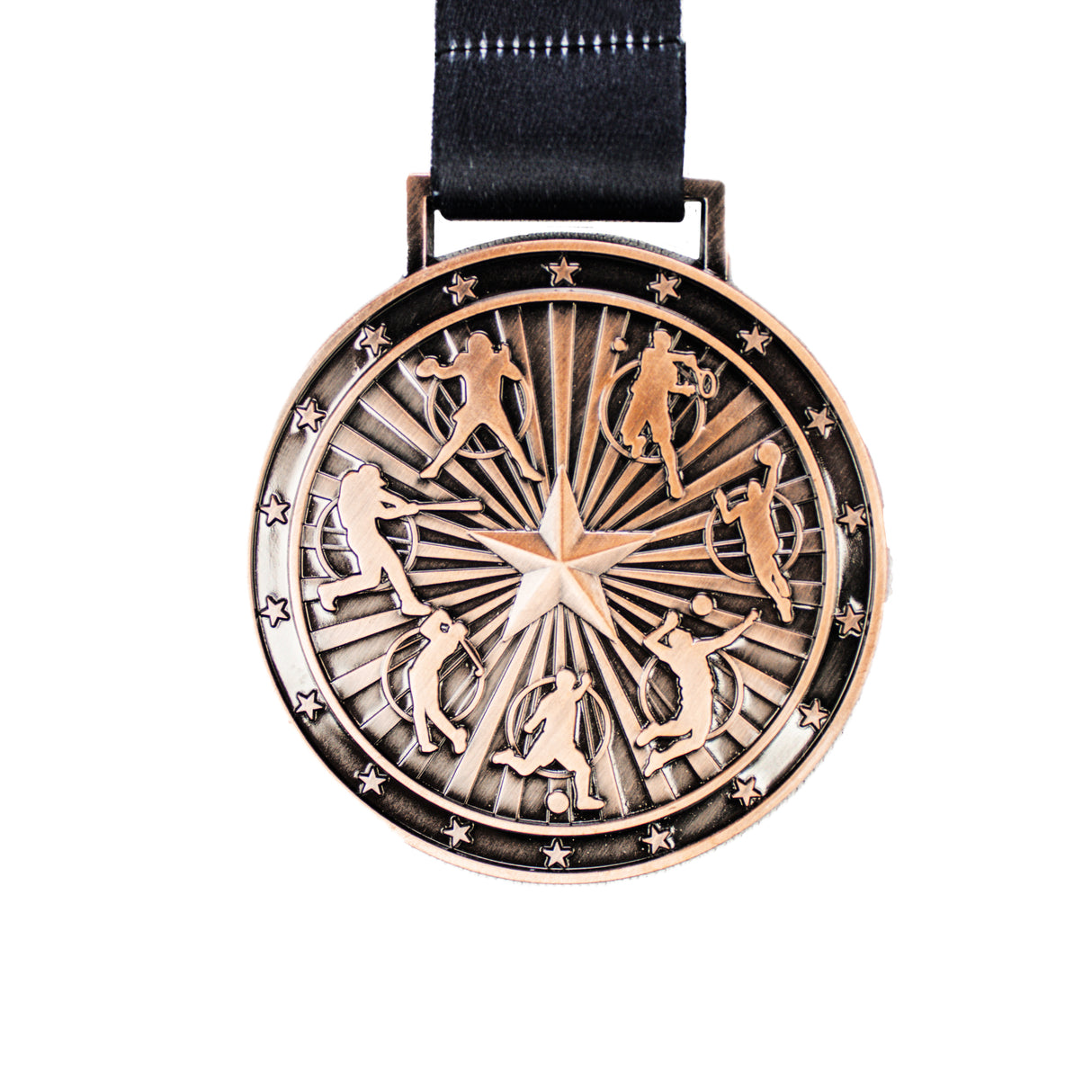 ANTIQUE COPPER 2.5" ALL-SPORTS MEDAL