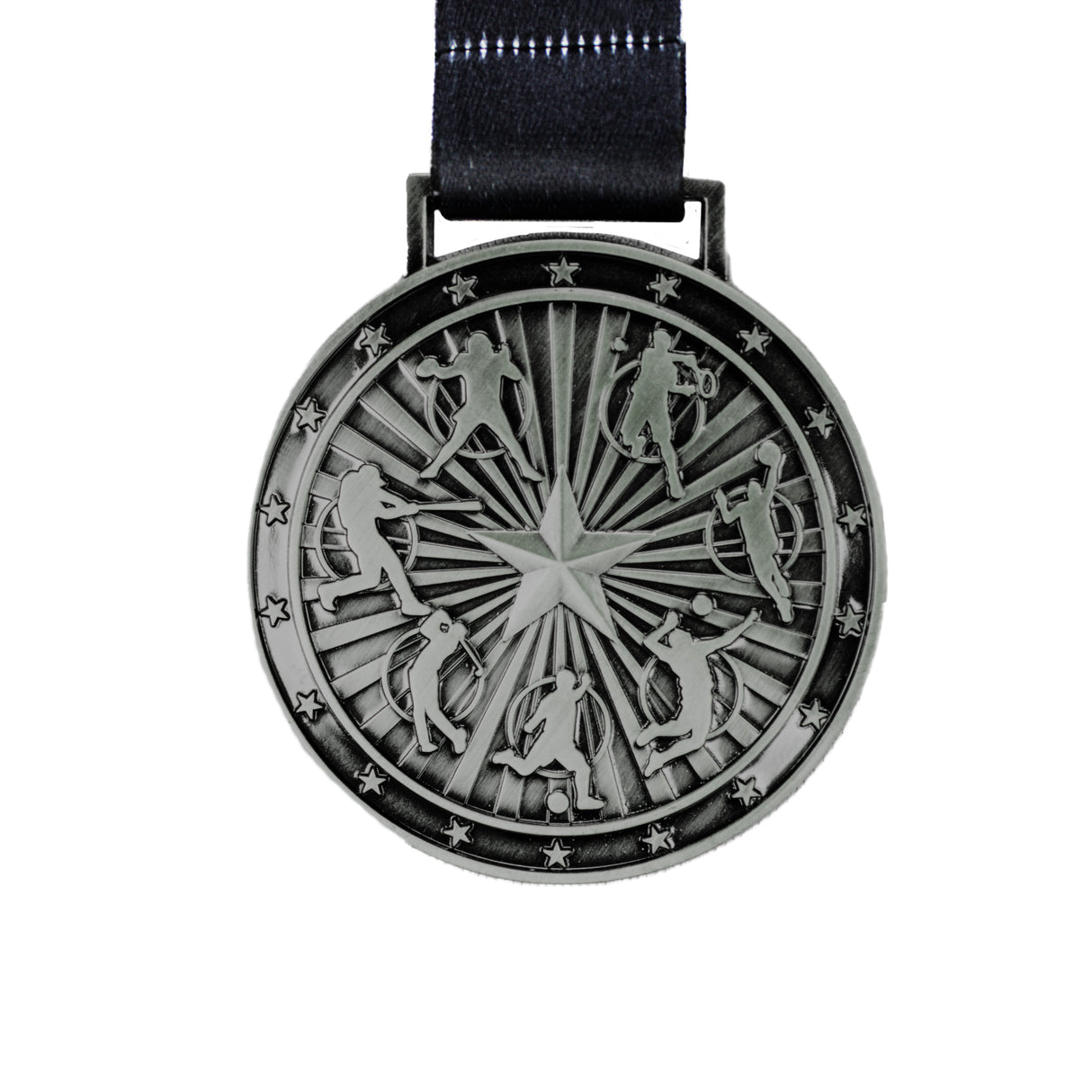 ANTIQUE GUNMETAL 2.5" ALL-SPORTS MEDAL