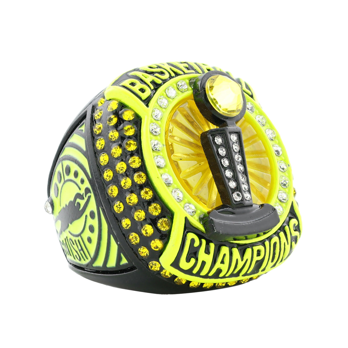 BASKETBALL25 NEON YELLOW CHAMPIONS RING
