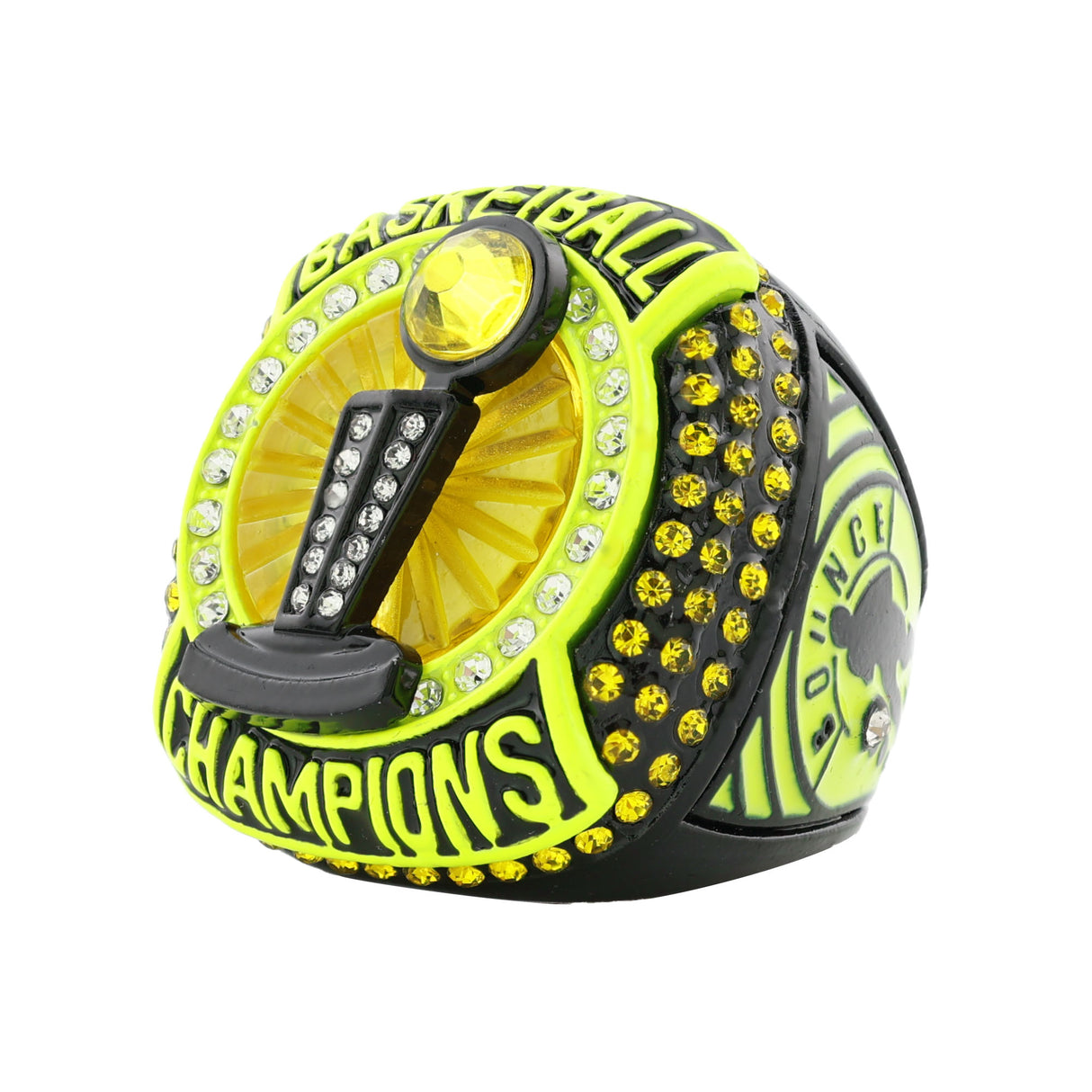 BASKETBALL25 NEON YELLOW CHAMPIONS RING