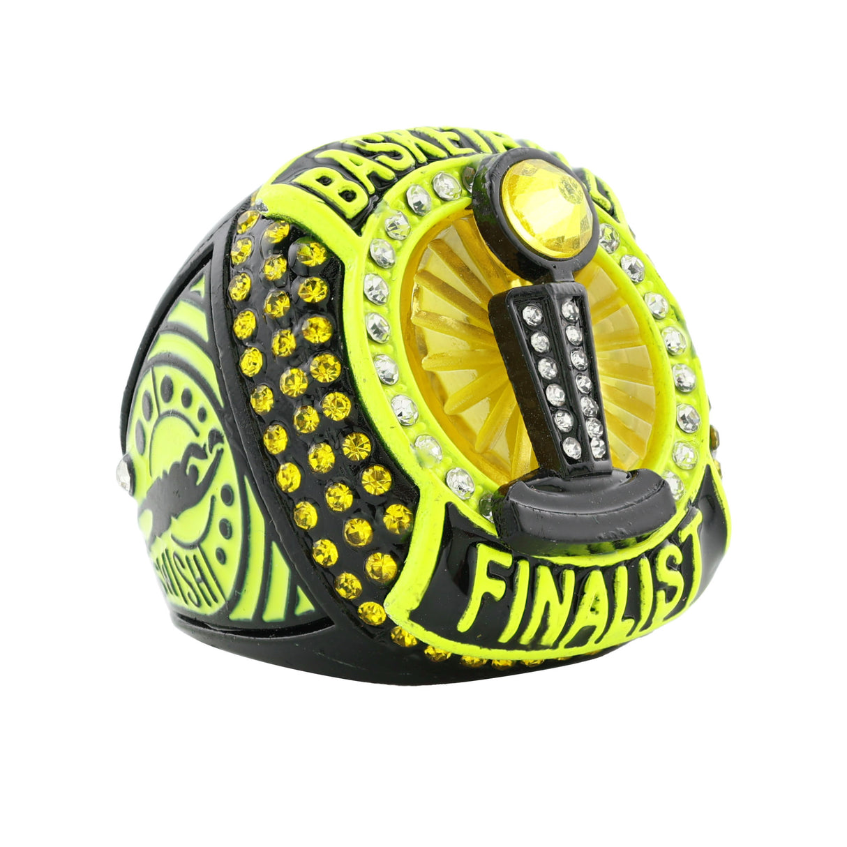 BASKETBALL25 NEON YELLOW FINALIST RING