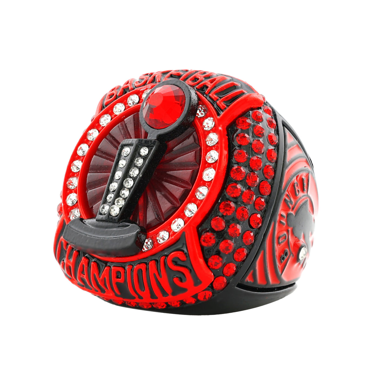 BASKETBALL25 NEON RED CHAMPIONS RING