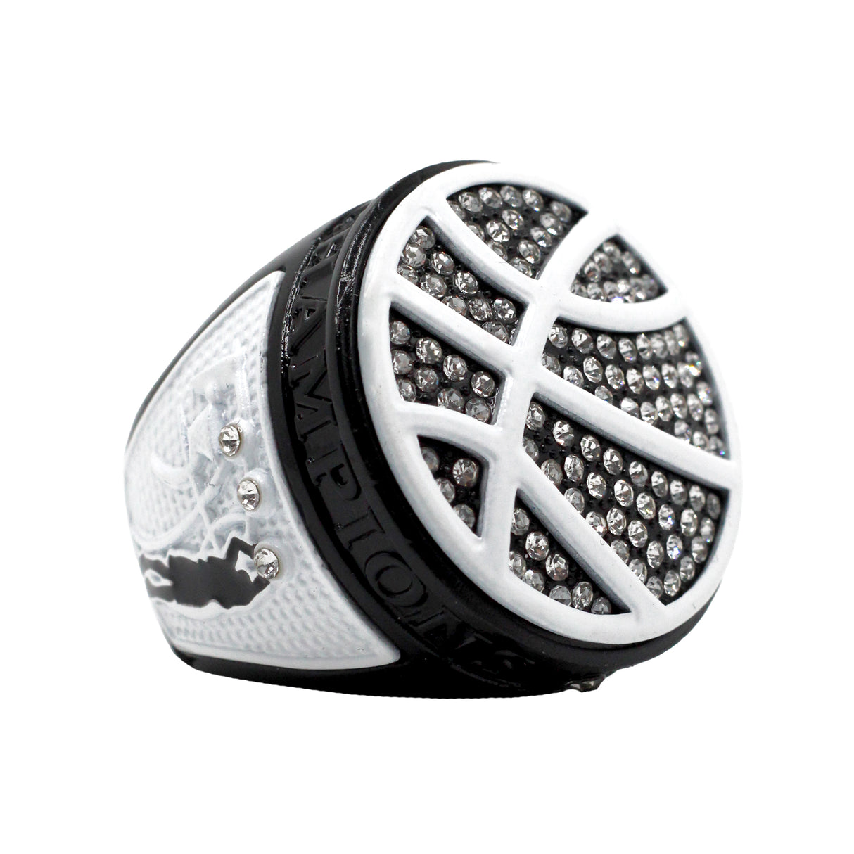 BASKETBALL2 BLACK&WHITE CHAMPIONS RING