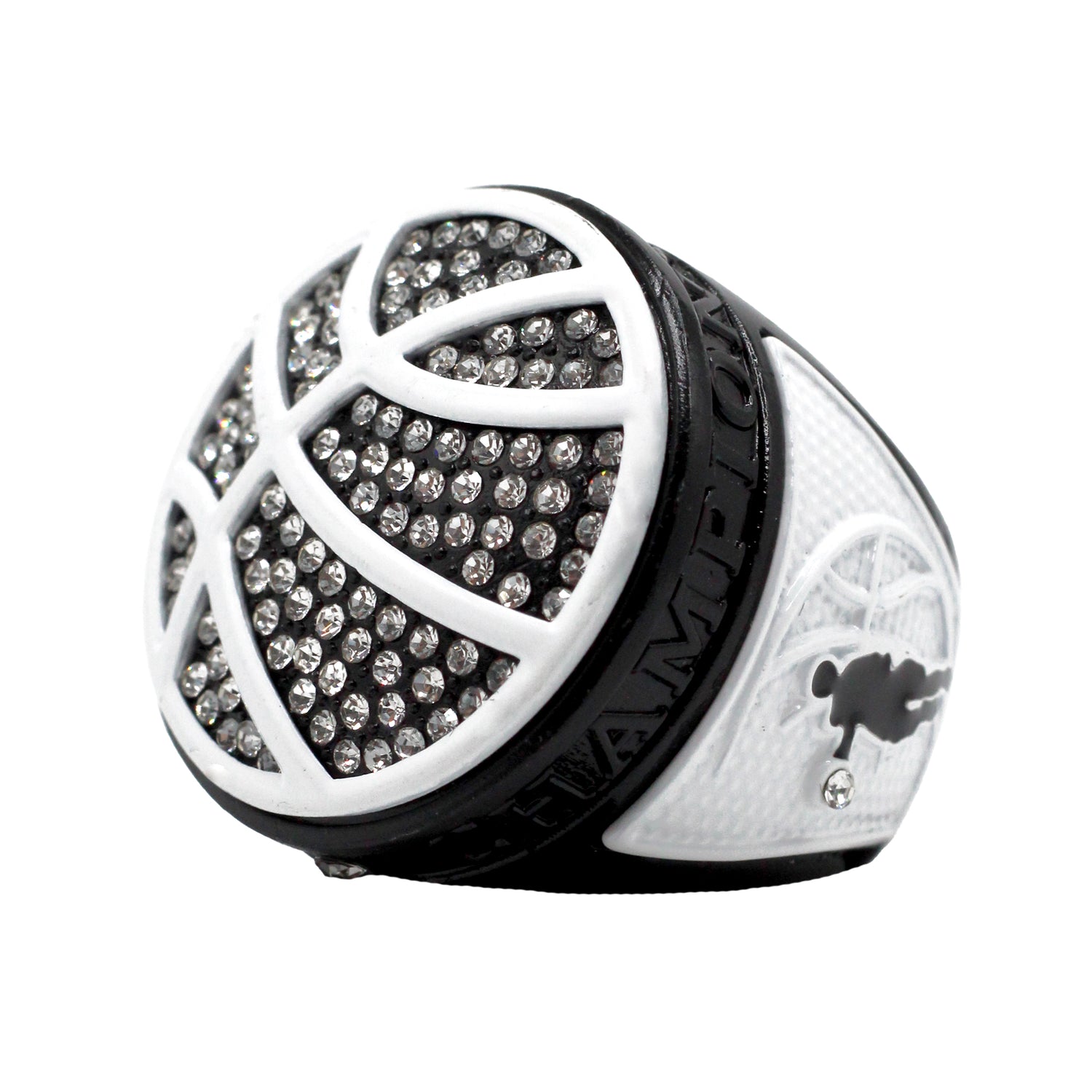 BASKETBALL2 BLACK&WHITE CHAMPIONS RING