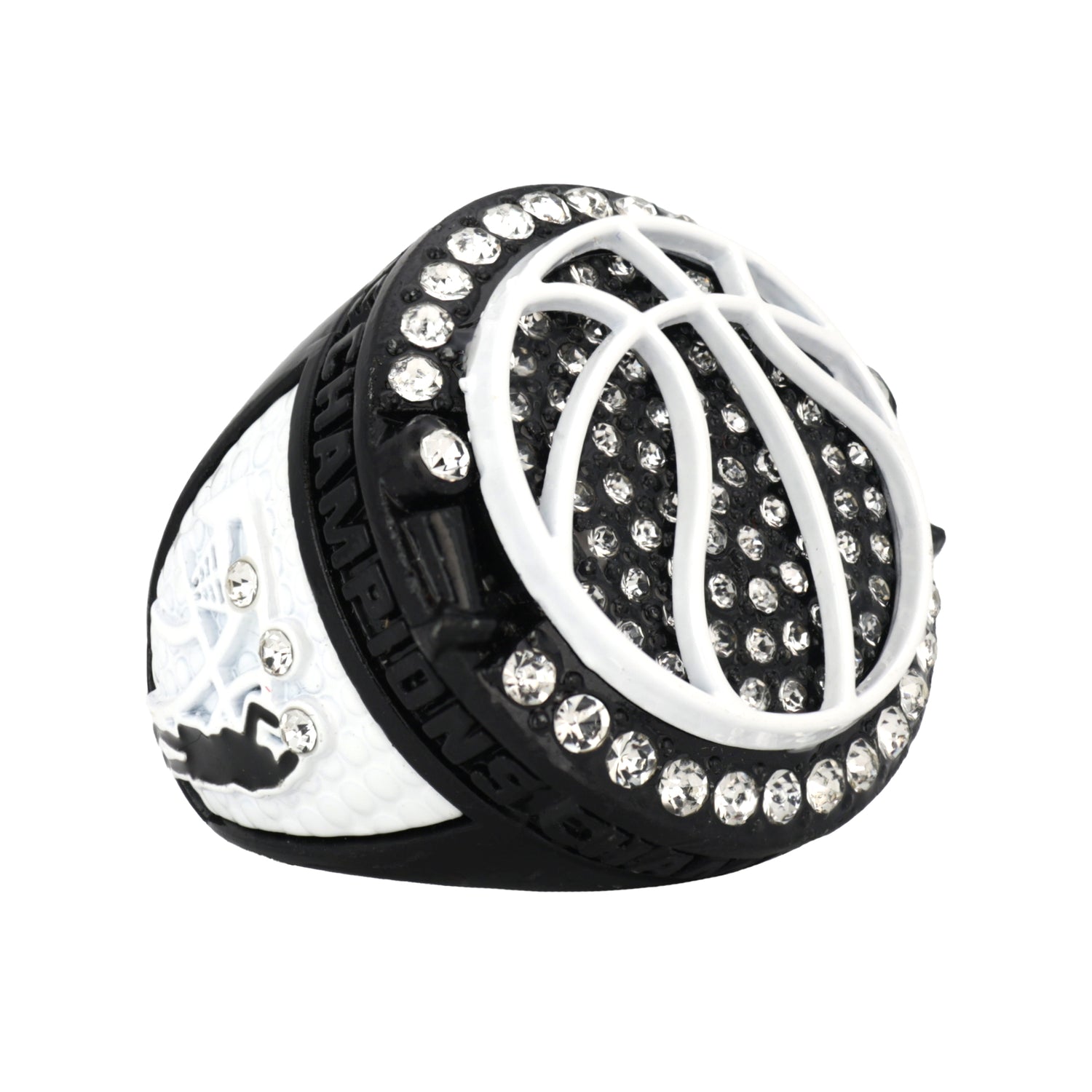BASKETBALL3 BLACK&WHITE CHAMPIONS RING
