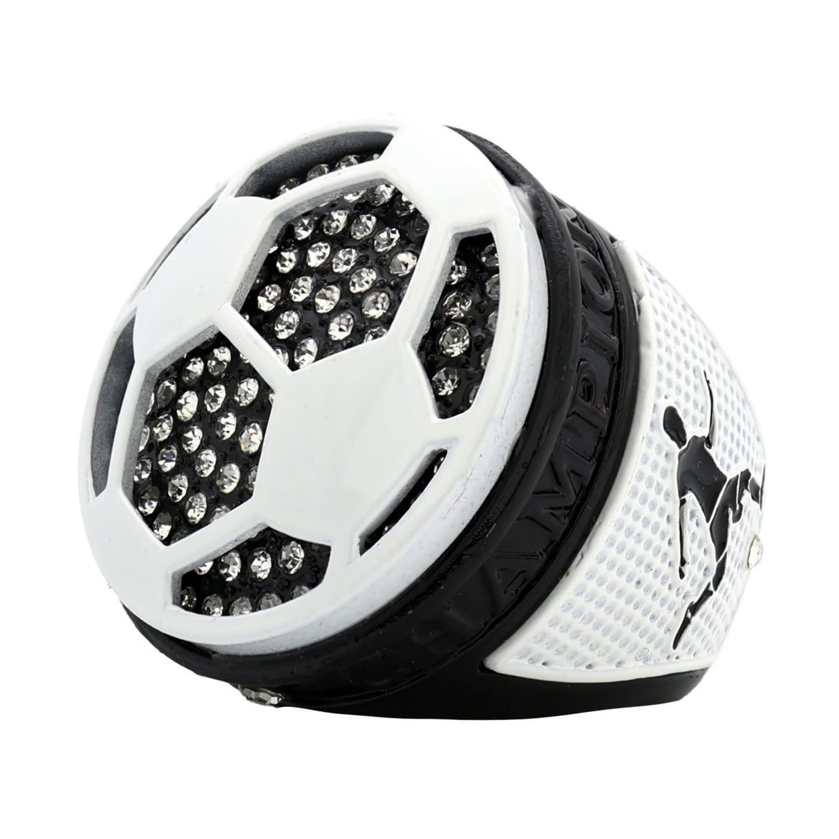 SOCCER2 BLACK&WHITE CHAMPIONS RING