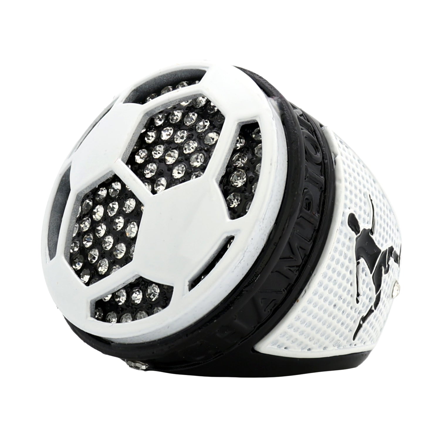 SOCCER2 BLACK&WHITE CHAMPIONS RING
