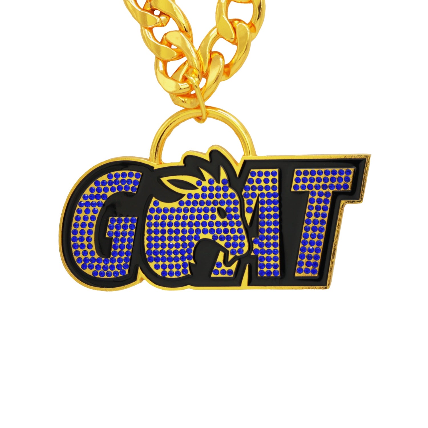 GOAT STONE CHAIN GOLD&BLUE