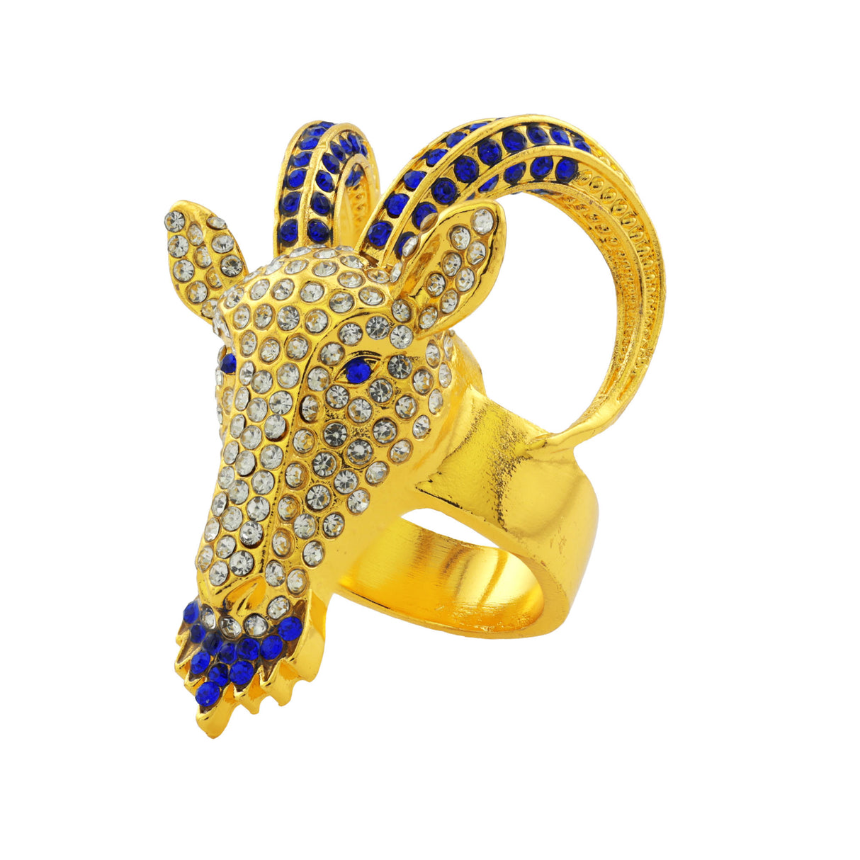 GEN26 GOAT GOLD/CLEAR/BLUE RING