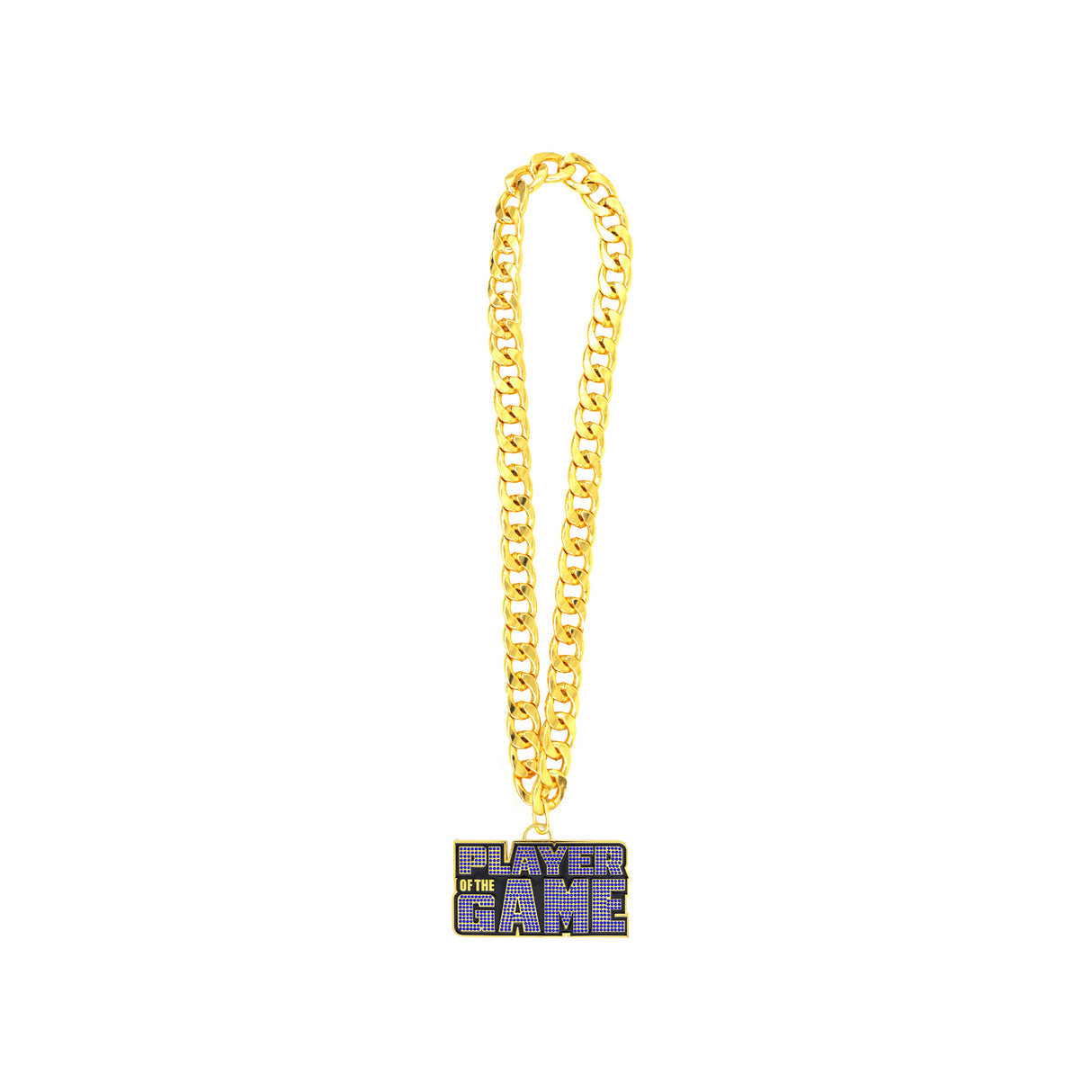 PLAYER OF THE GAME STONE CHAIN GOLD&BLUE