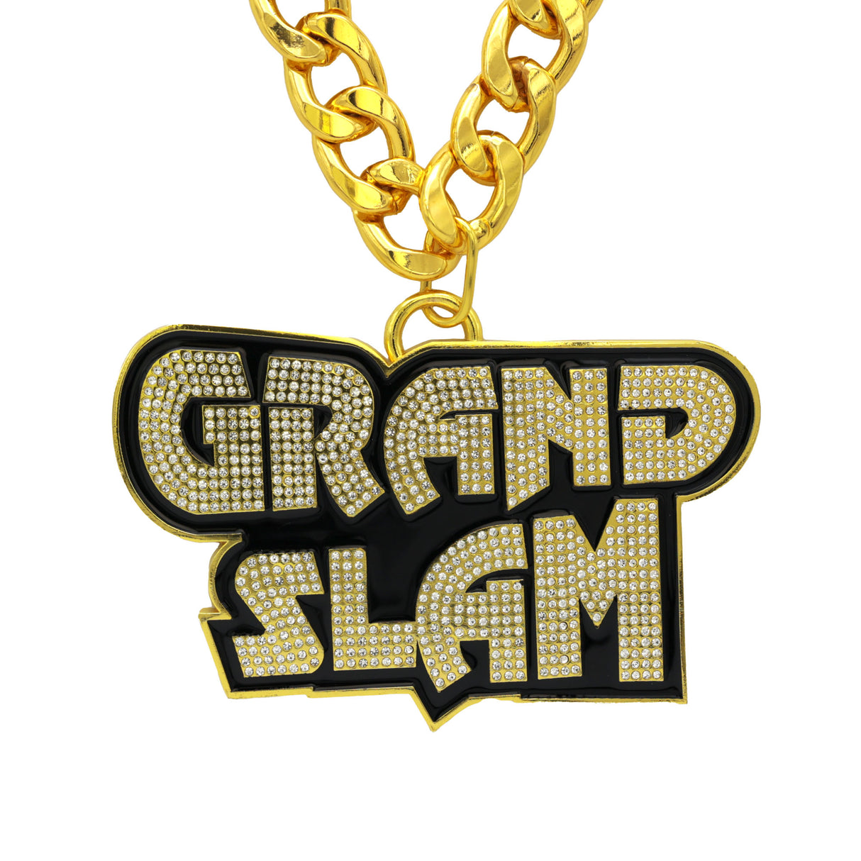 GS26 STONE CHAIN GOLD/CLEAR