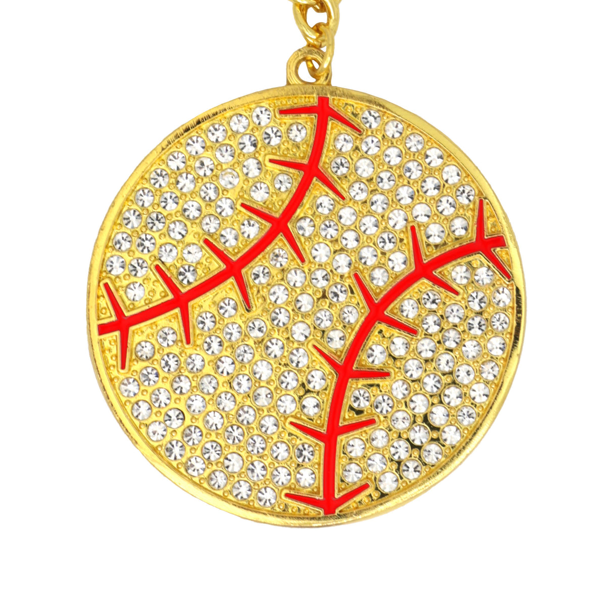 MED2 BALL BLING MEDAL (GOLD/CLEAR/RED)
