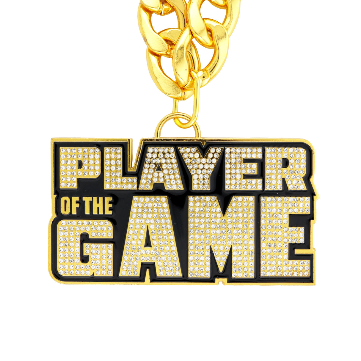 PLAYER OF THE GAME STONE CHAIN GOLD&CLEAR