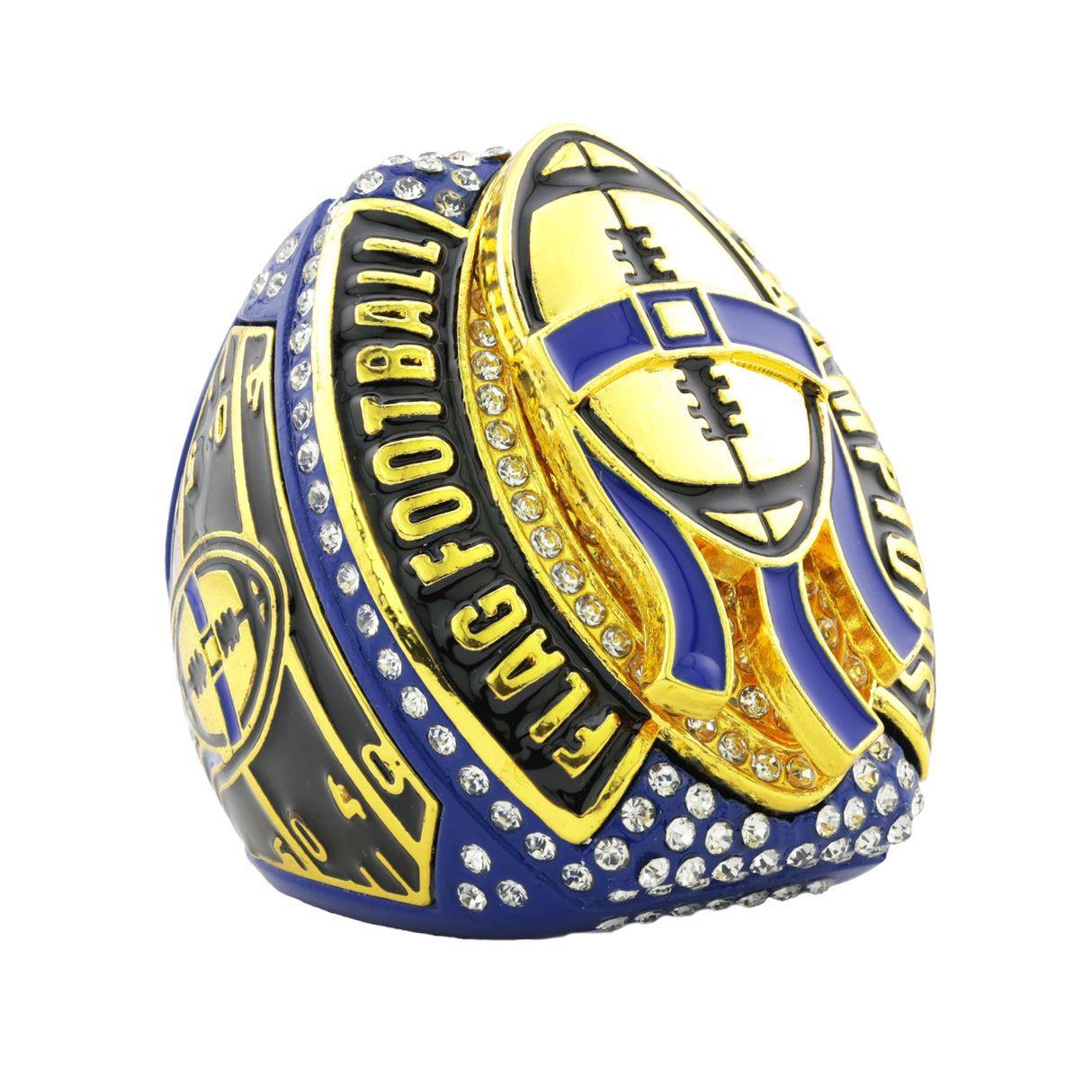 FOOTBALL26A FLAG FOOTBALL ROYAL BLUE CHAMPIONS RING