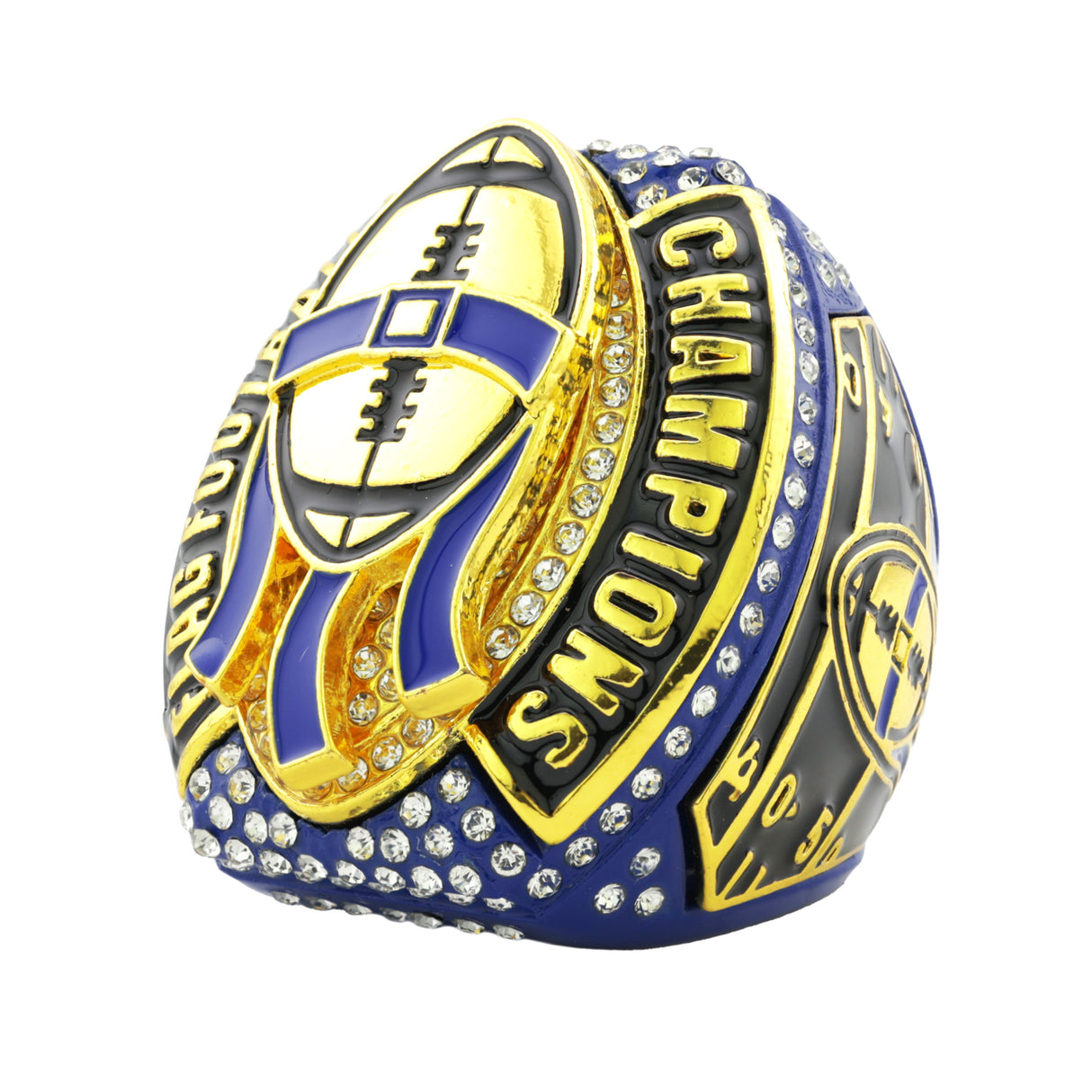FOOTBALL26A FLAG FOOTBALL ROYAL BLUE CHAMPIONS RING
