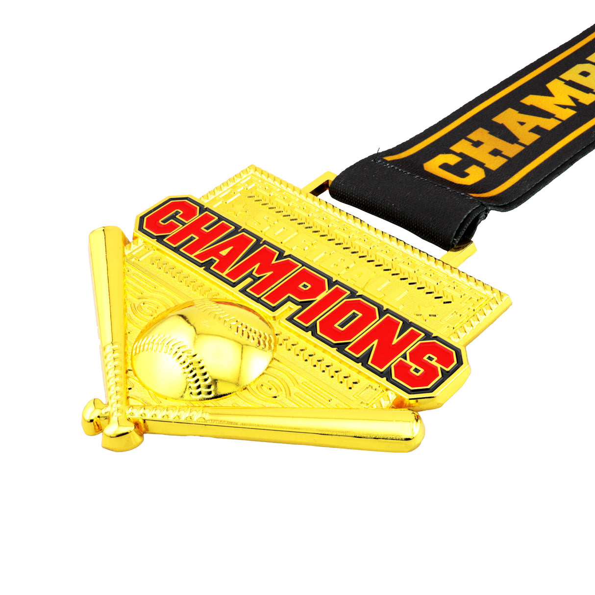 MED26 4'' SOFTBALL GOLD CHAMPIONS MEDAL