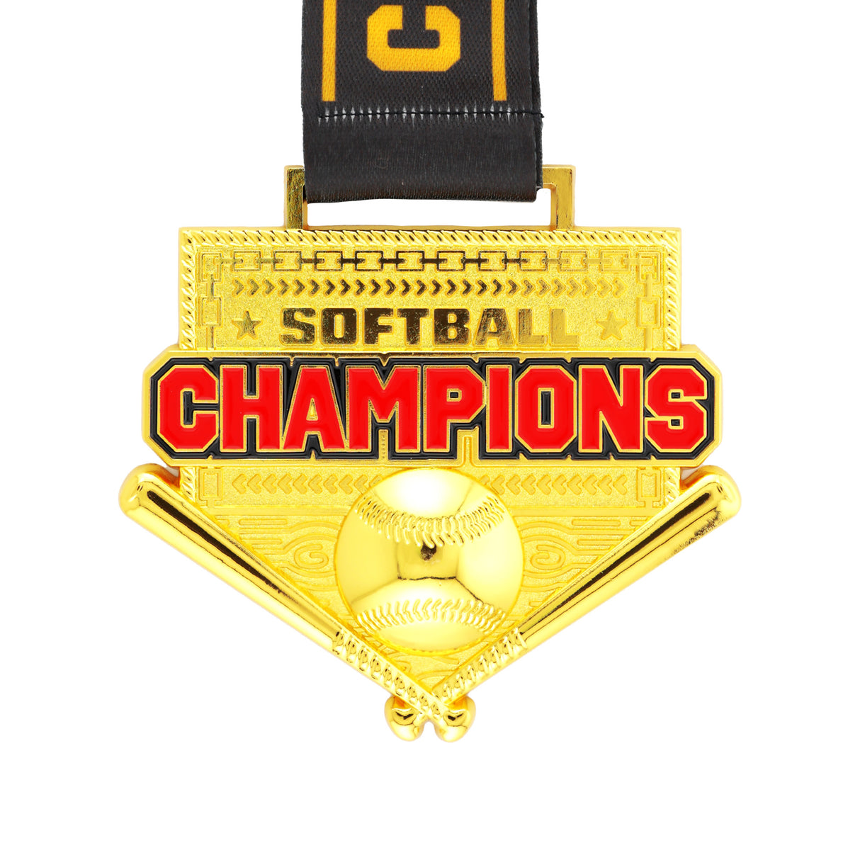 MED26 4'' SOFTBALL GOLD CHAMPIONS MEDAL