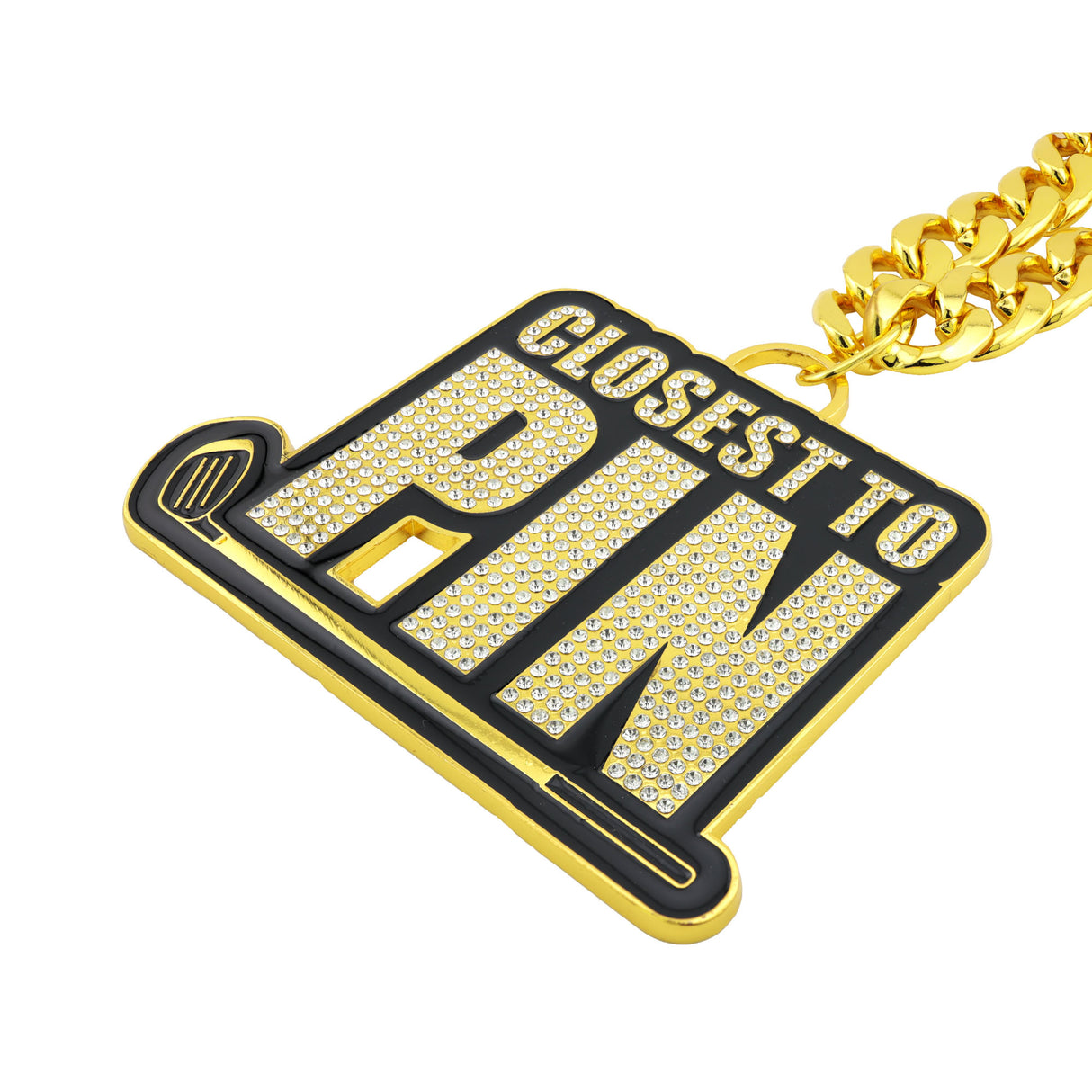 GOLF25 CLOSEST TO PIN GOLD STONE CHAIN