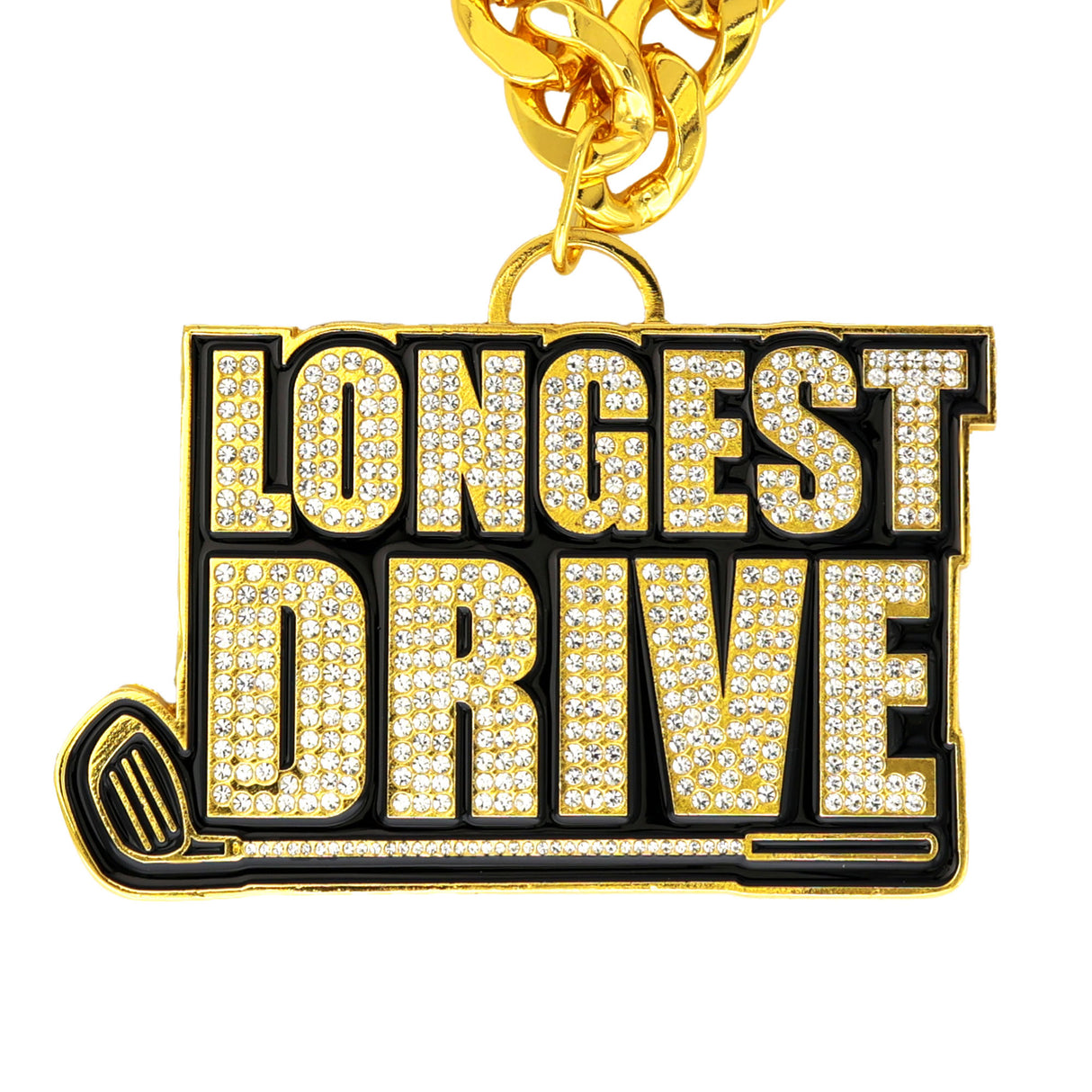 GOLF25 LONGEST DRIVE GOLD STONE CHAIN