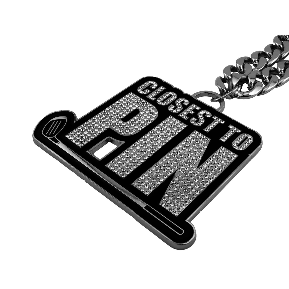 GOLF25 CLOSEST TO PIN GUNMETAL STONE CHAIN
