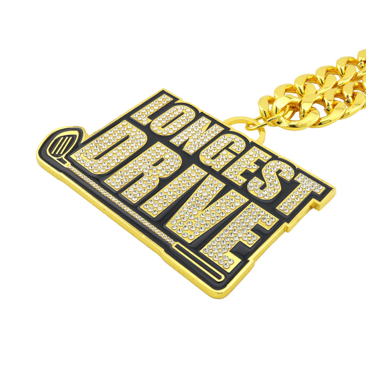 GOLF25 LONGEST DRIVE GOLD STONE CHAIN