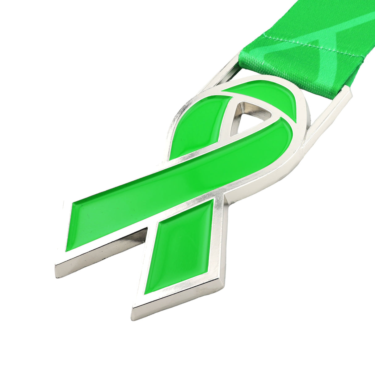MED26 RIBBON SILVER&GREEN