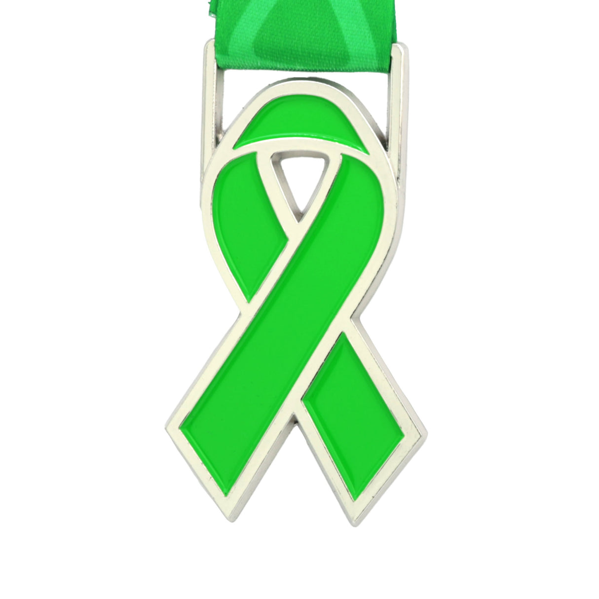MED26 RIBBON SILVER&GREEN