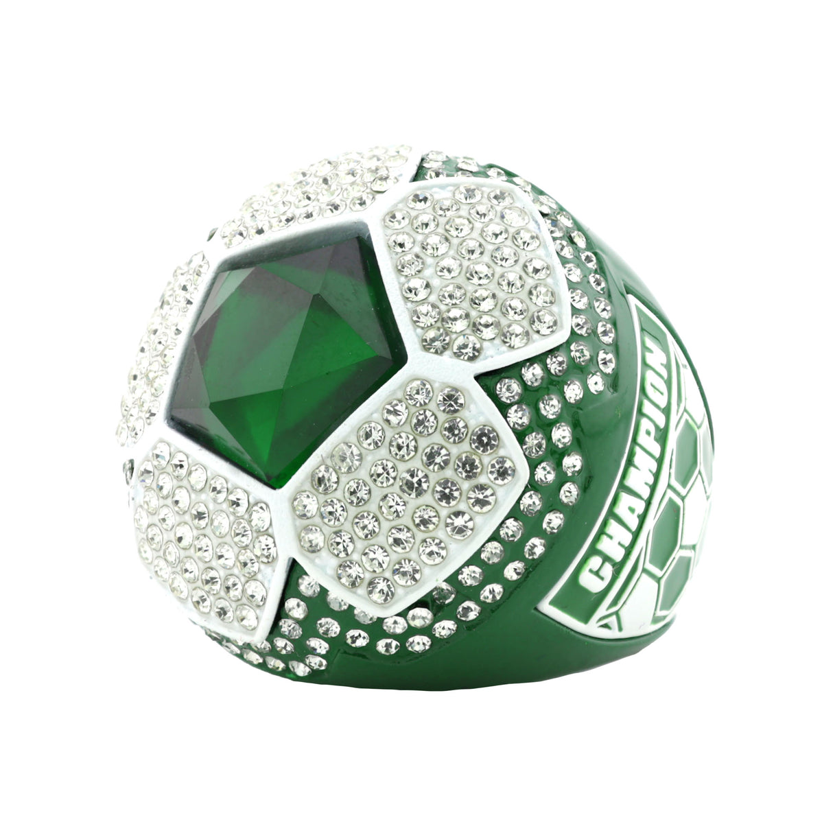 SOCCER25 GREEN&WHITE CHAMPIONS RING