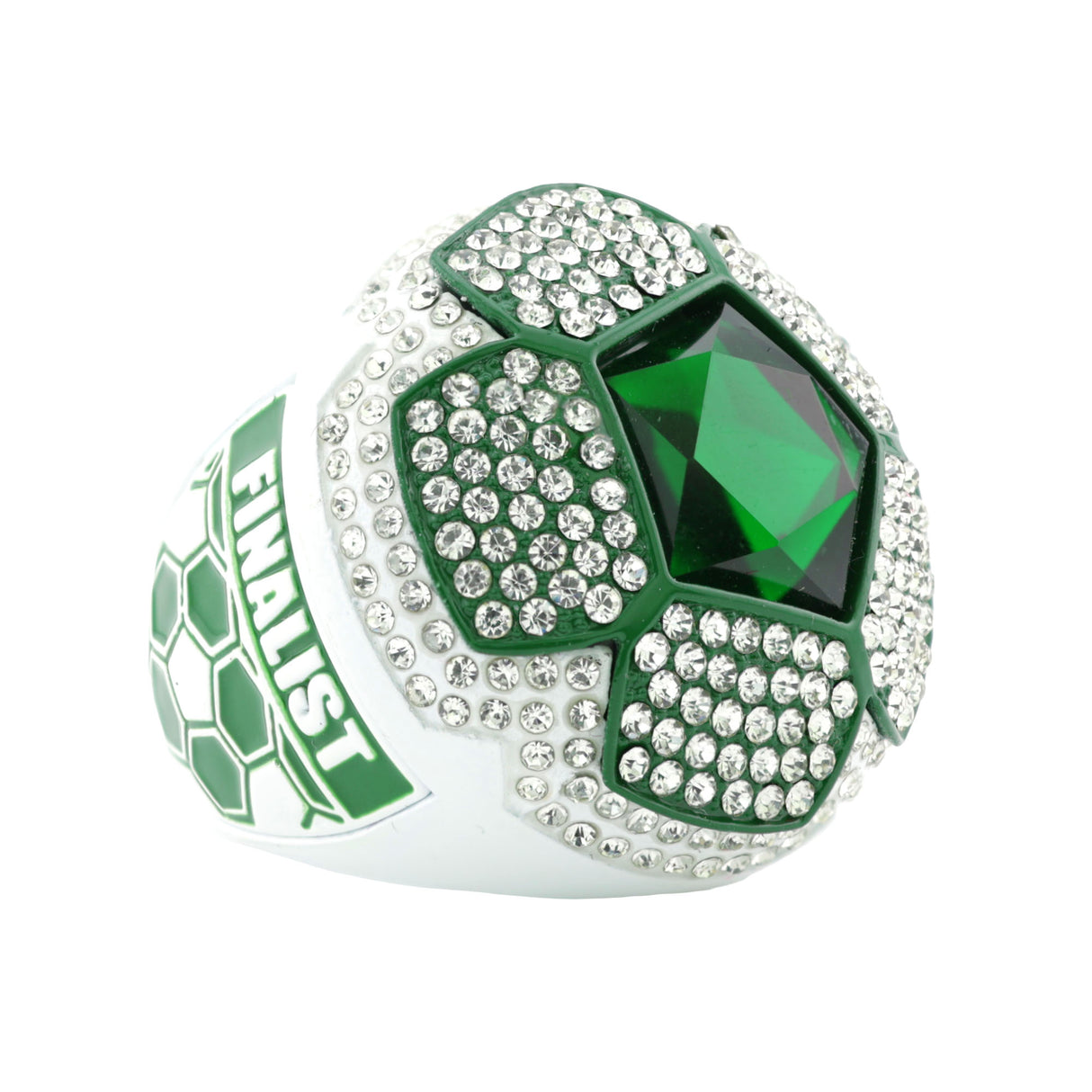 SOCCER25 GREEN&WHITE FINALIST RING