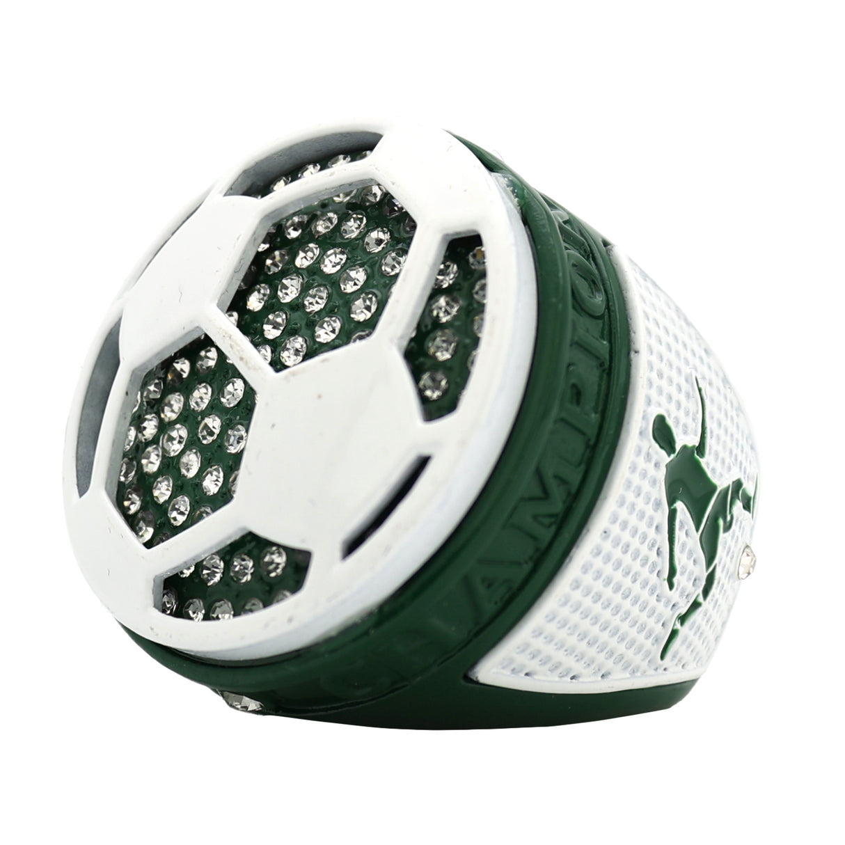 SOCCER2 GREEN&WHITE CHAMPIONS RING