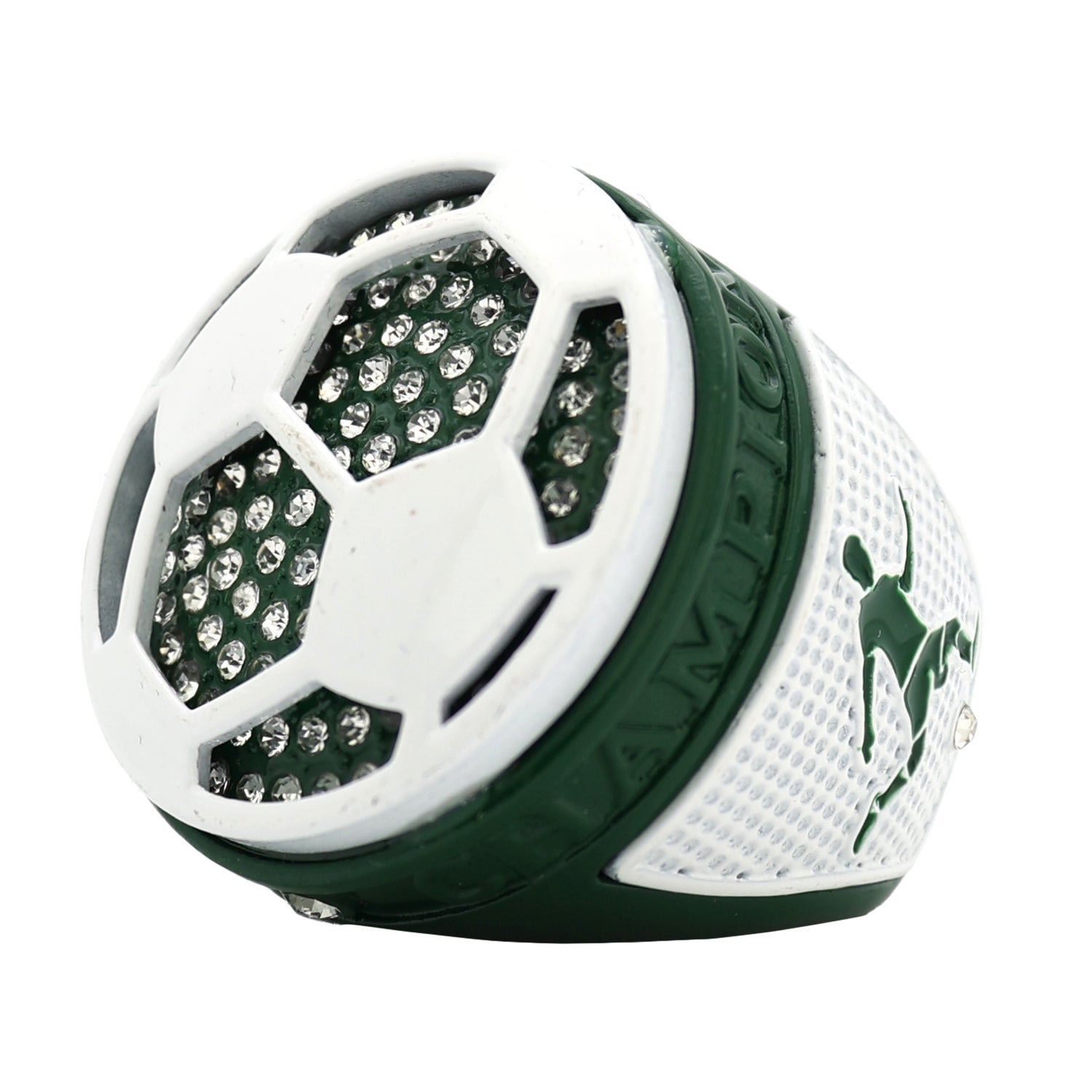 SOCCER2 GREEN&WHITE CHAMPIONS RING