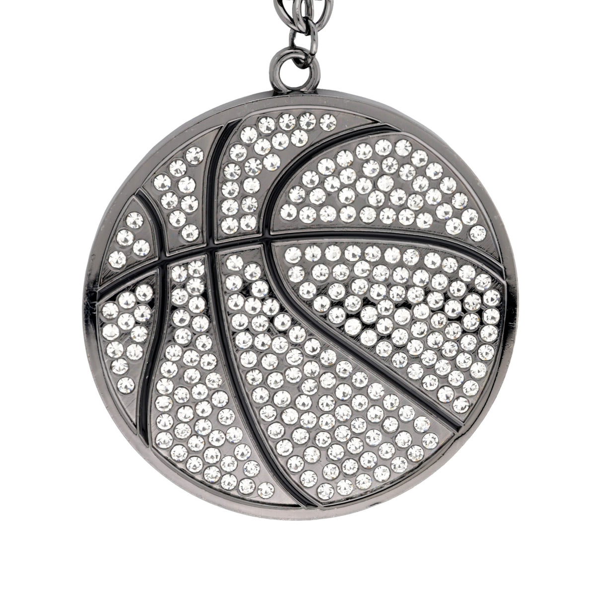 MED2 BASKETBALL BLING MEDAL GUNMETAL