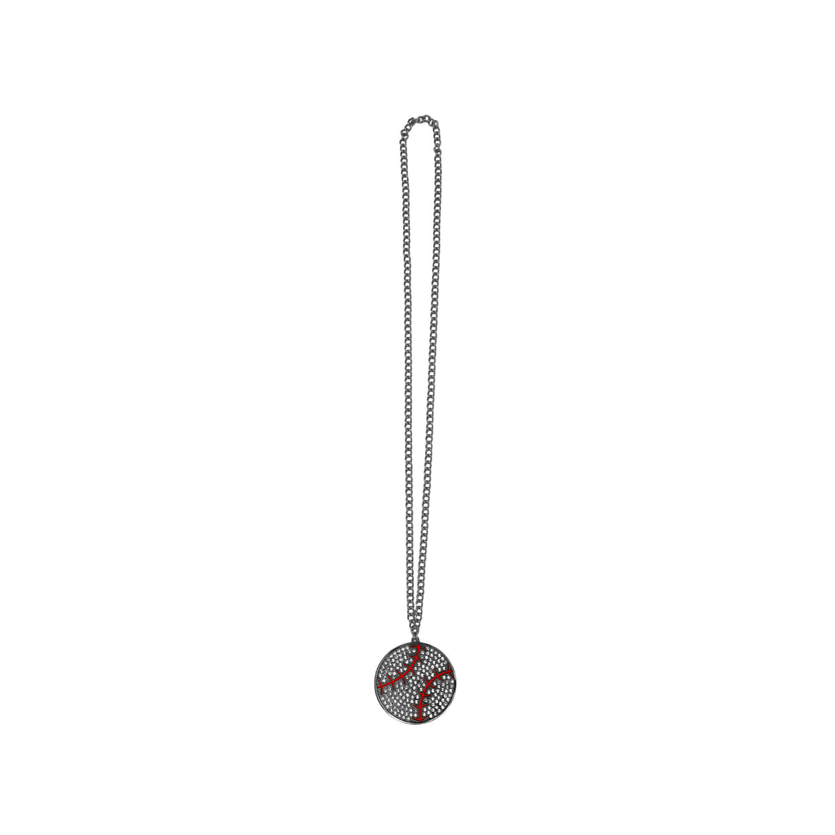 MED2 BALL BLING MEDAL (GUNMETAL/CLEAR/RED)