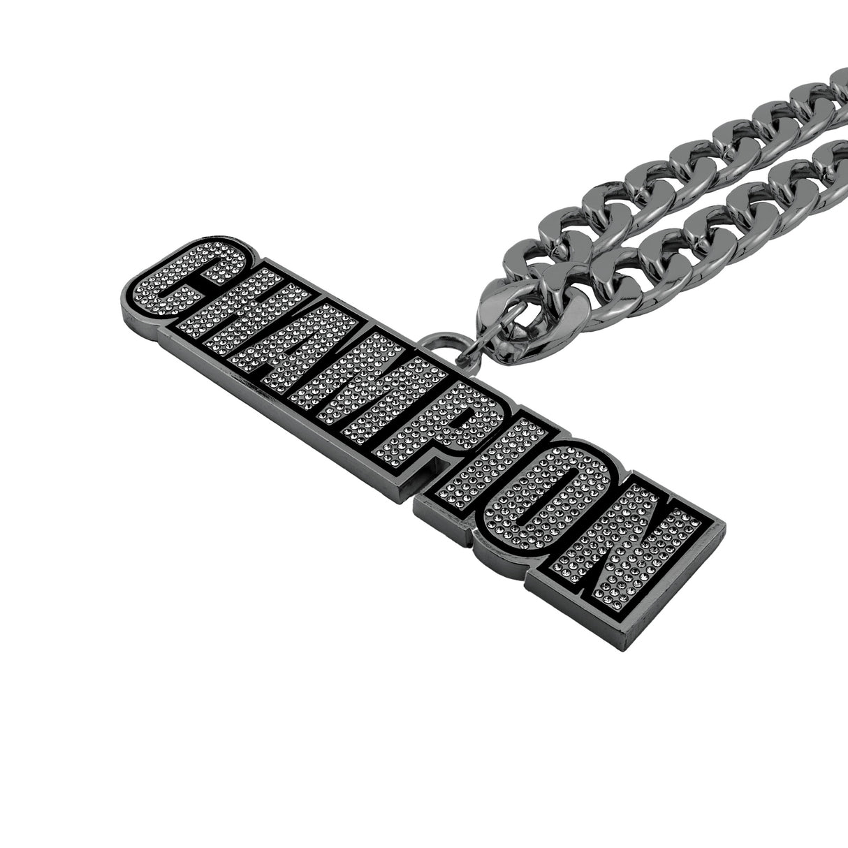 GEN STONE CHAIN GUNMETAL&CLEAR CHAMPION