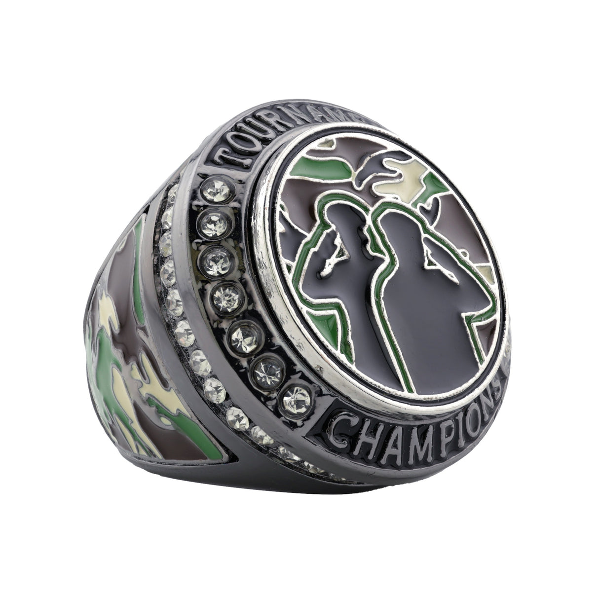 GEN26 MILITARY GUNMETAL TOURNAMENT CHAMPIONS RING