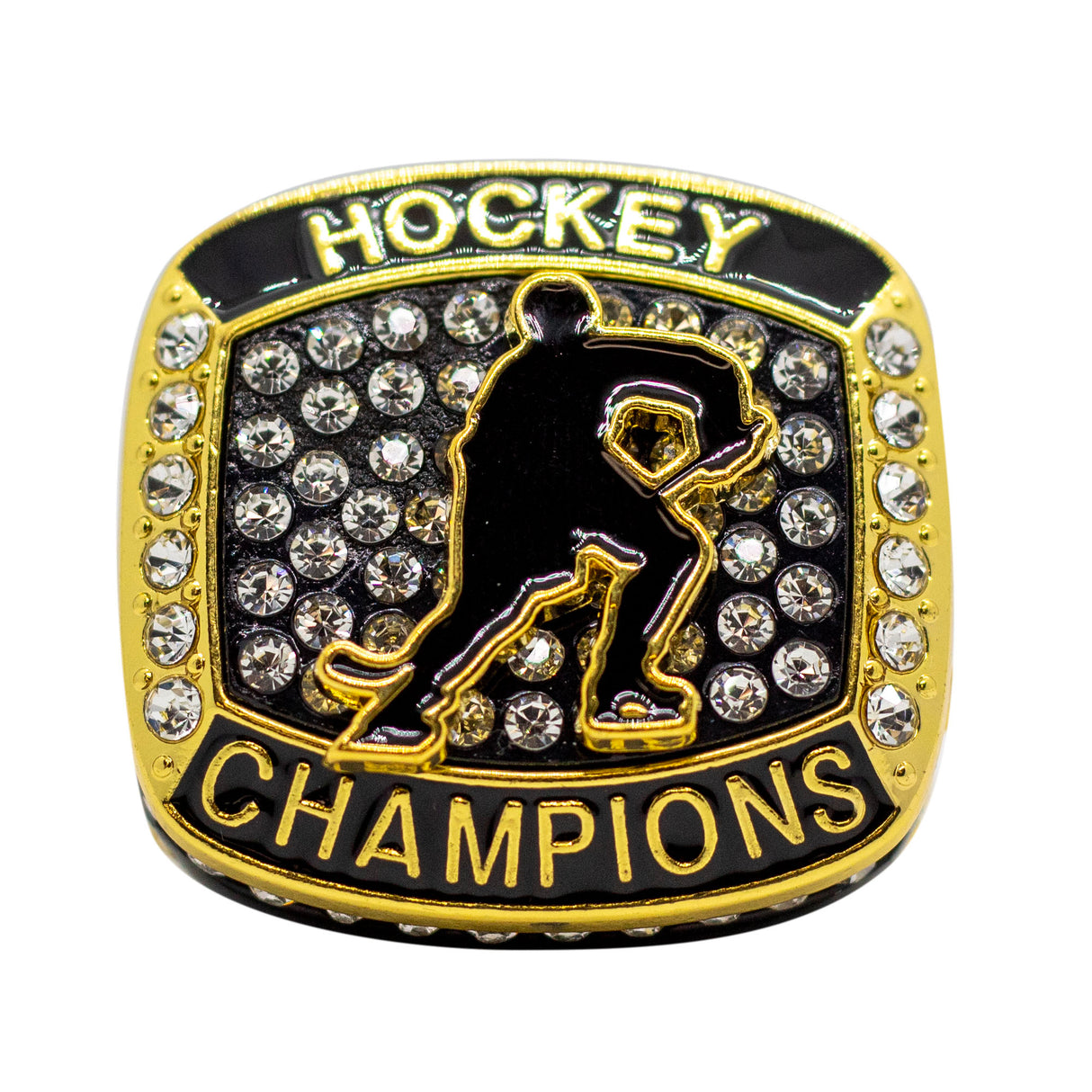 HOCKEY BLACK CHAMPIONS RING