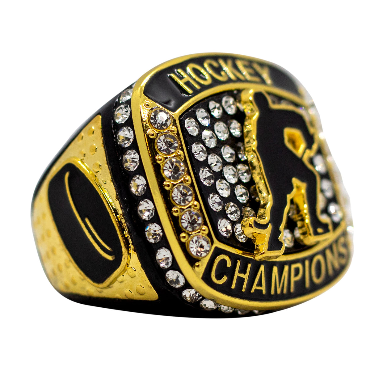 HOCKEY BLACK CHAMPIONS RING