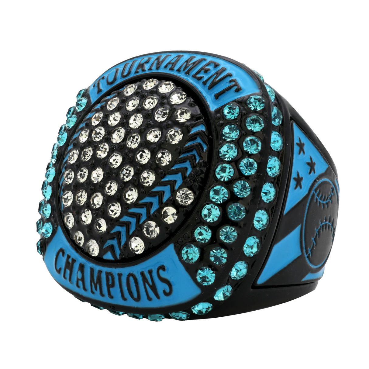 GEN25A BLACKOUT NEON BLUE TOURNAMENT CHAMPIONS RING