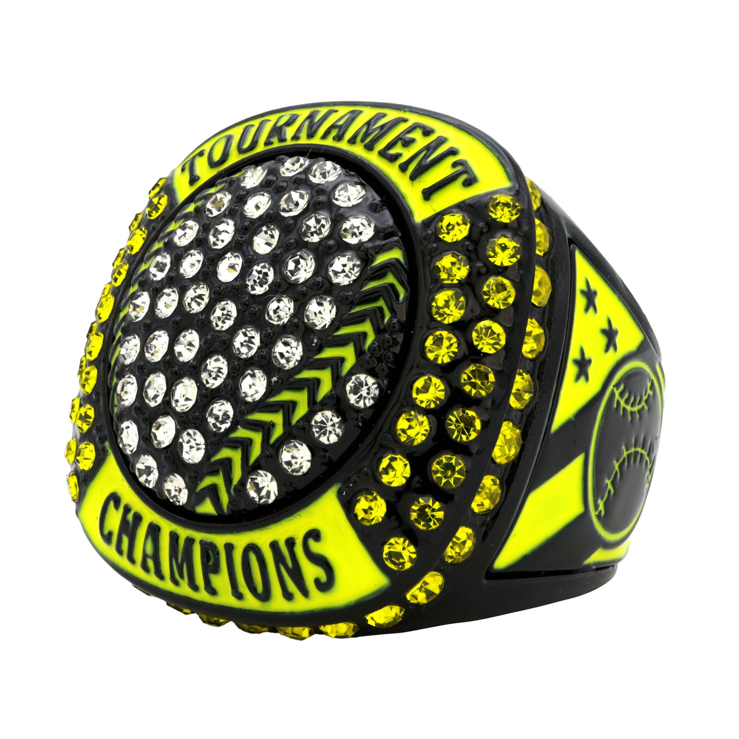 GEN25A BLACKOUT NEON YELLOW TOURNAMENT CHAMPIONS RING
