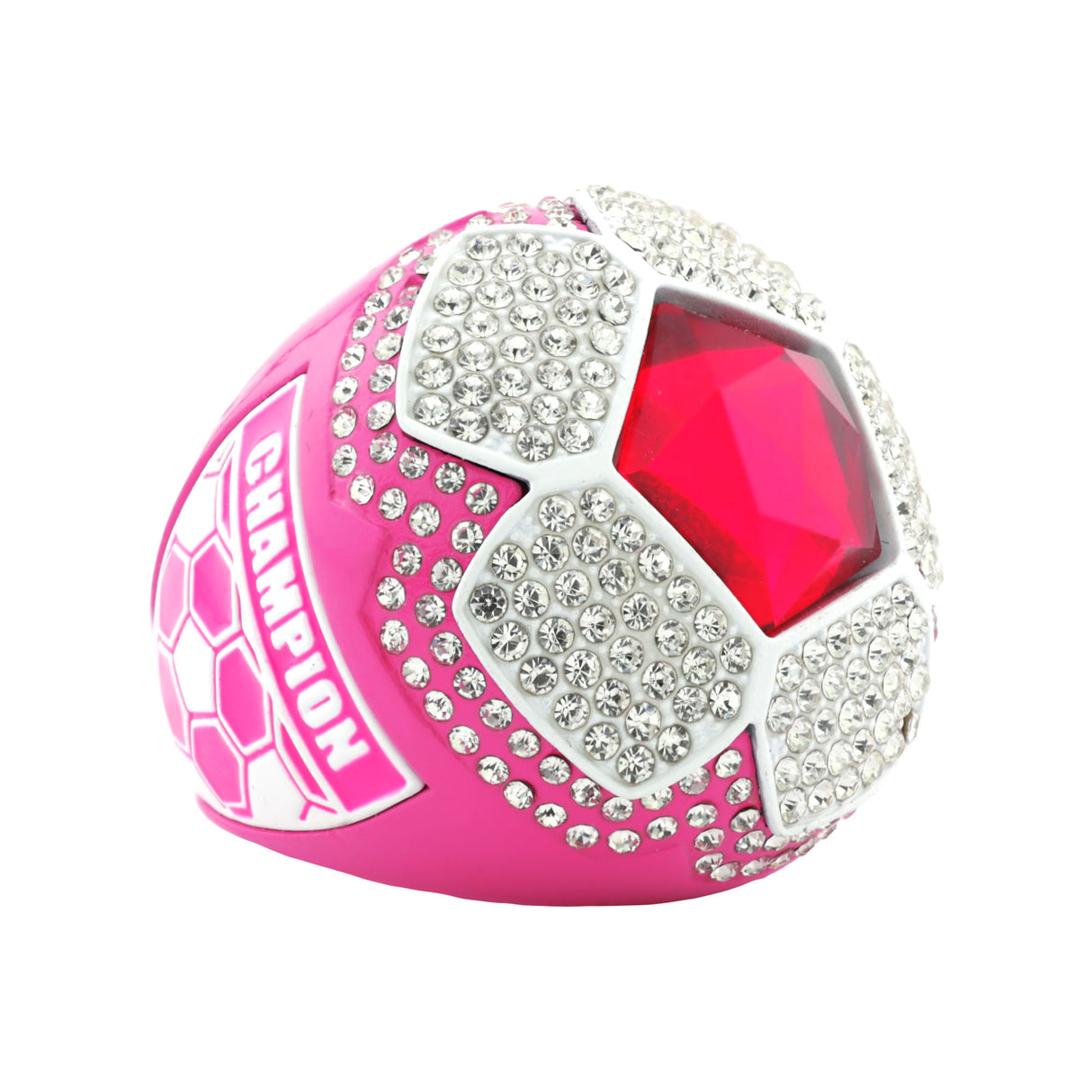 SOCCER25 PINK&WHITE CHAMPIONS RING