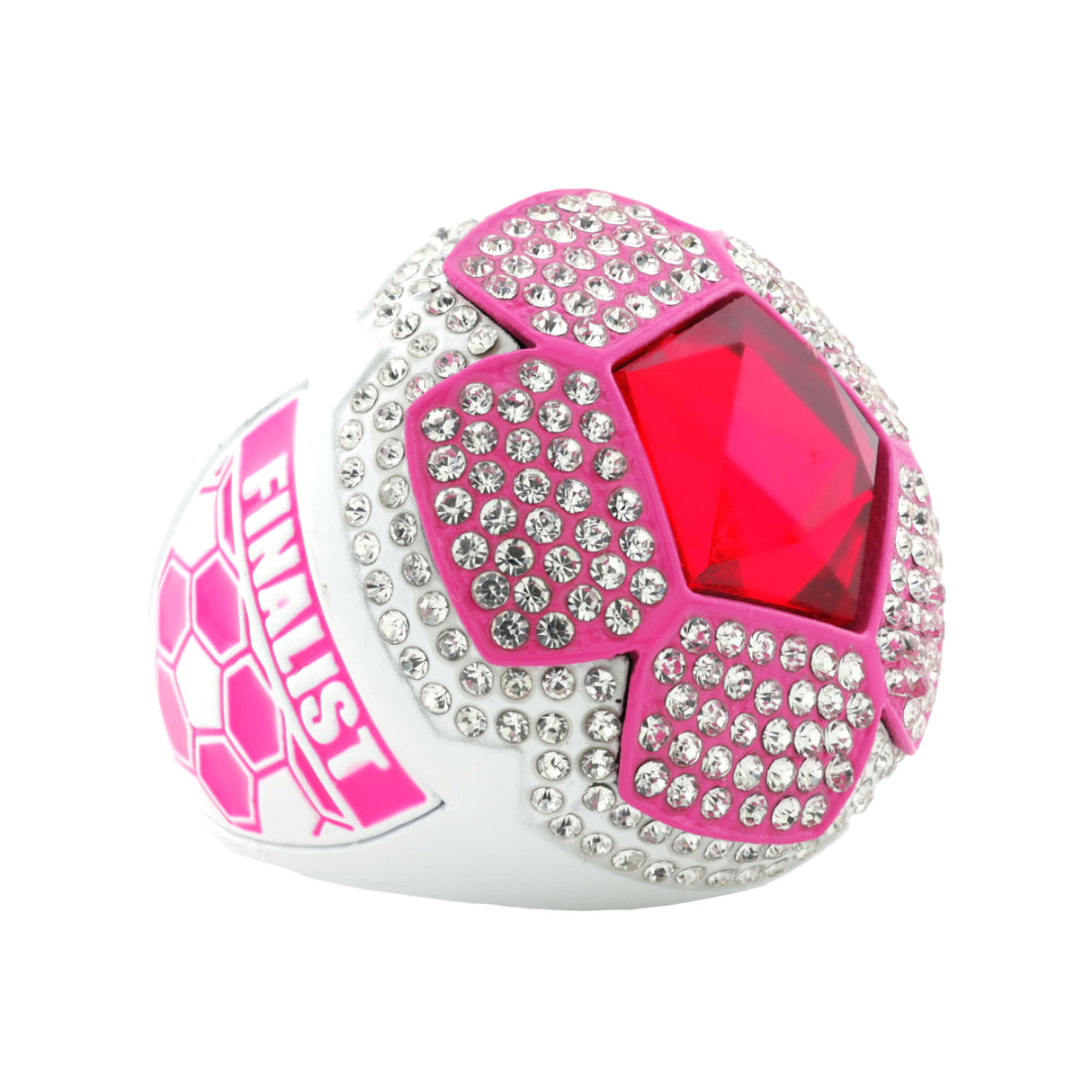 SOCCER25 PINK&WHITE FINALIST RING