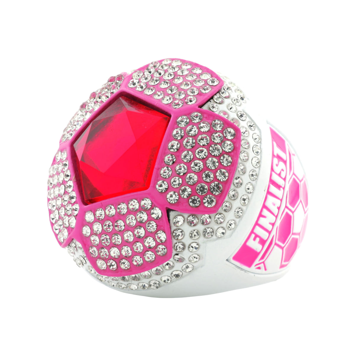 SOCCER25 PINK&WHITE FINALIST RING