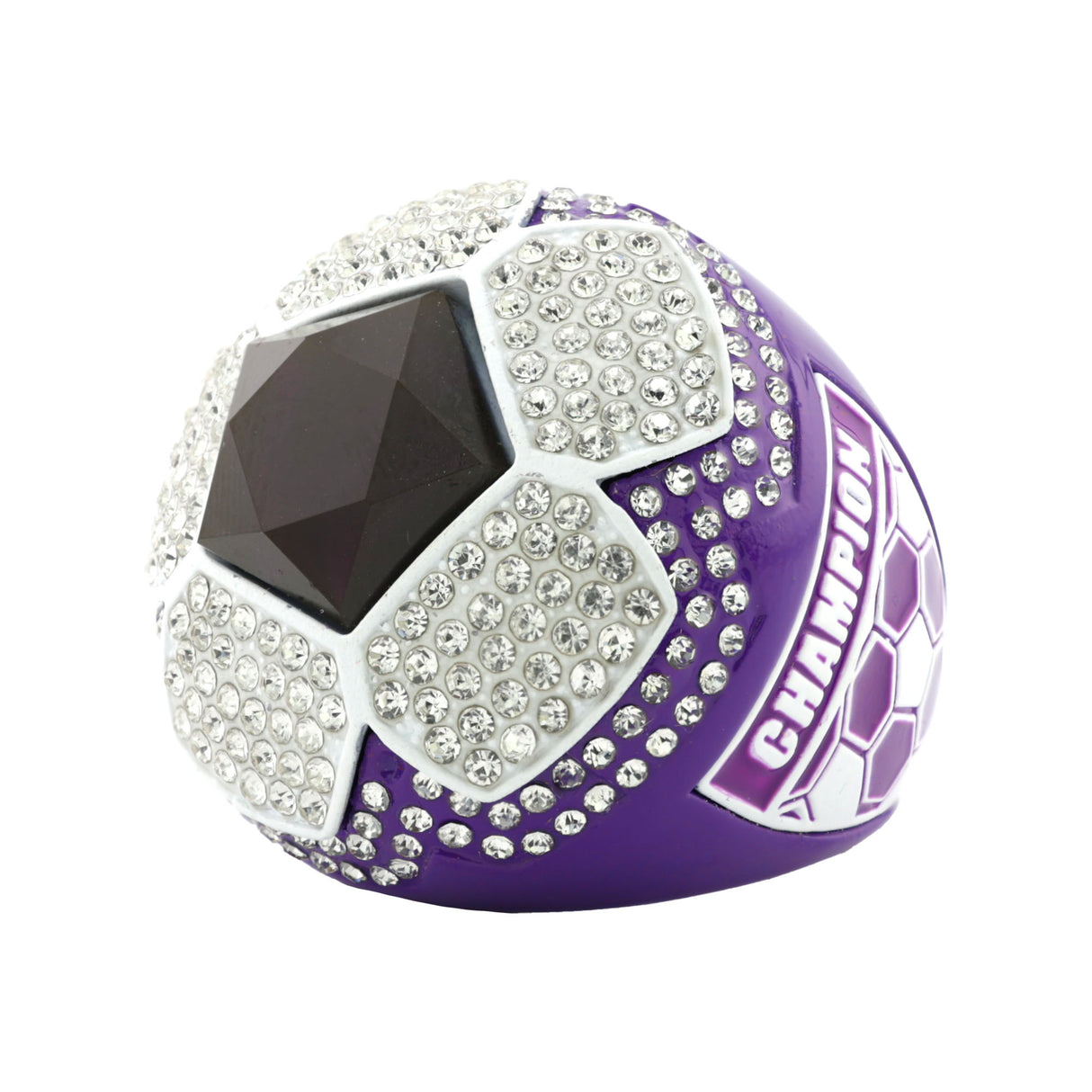 SOCCER25 PURPLE&WHITE CHAMPIONS RING