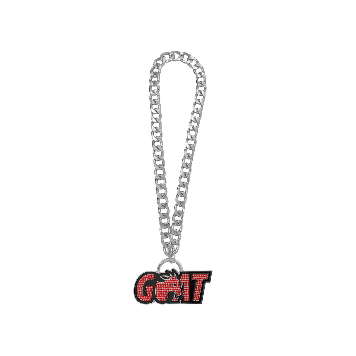 GOAT STONE CHAIN SILVER&RED