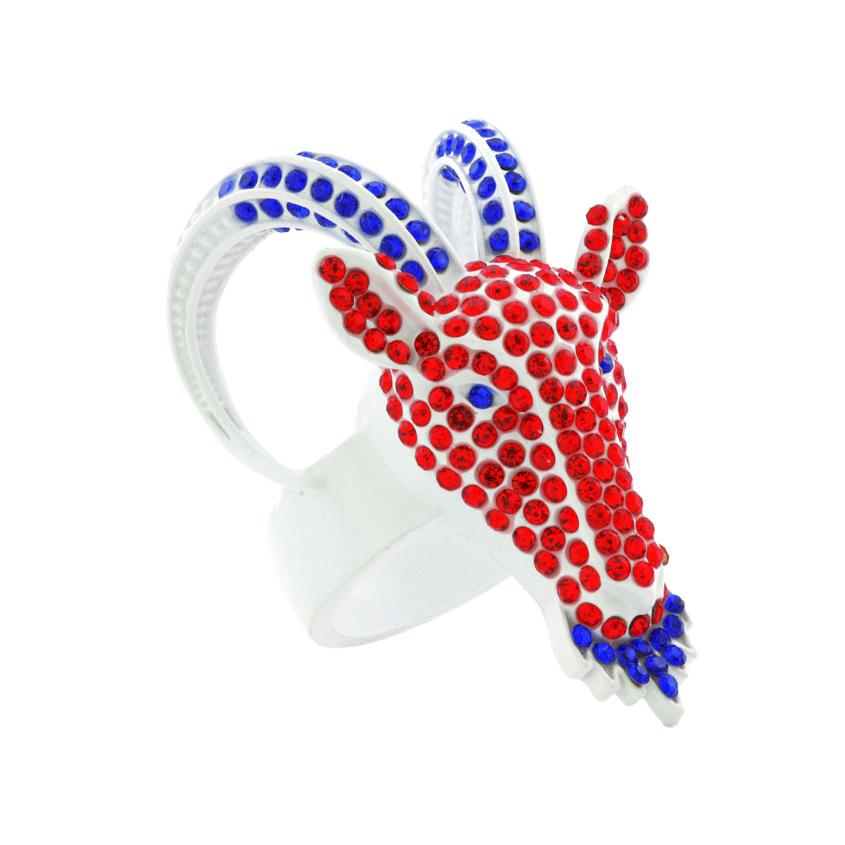 GEN26 GOAT WHITE/RED/BLUE RING