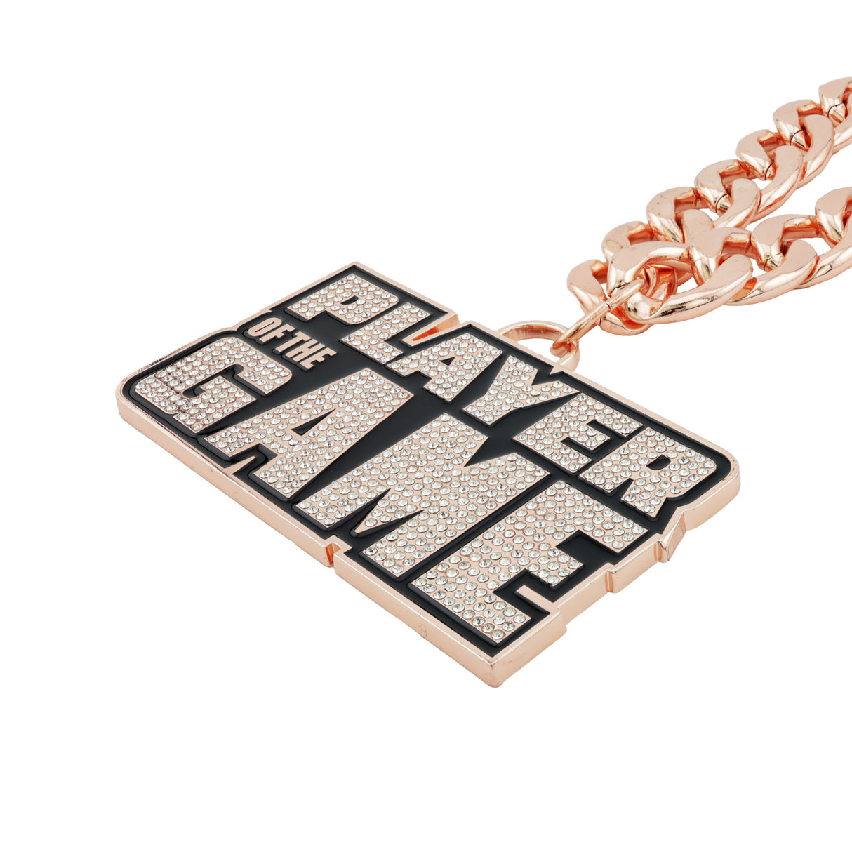 PLAYER OF THE GAME STONE CHAIN ROSE GOLD&CLEAR