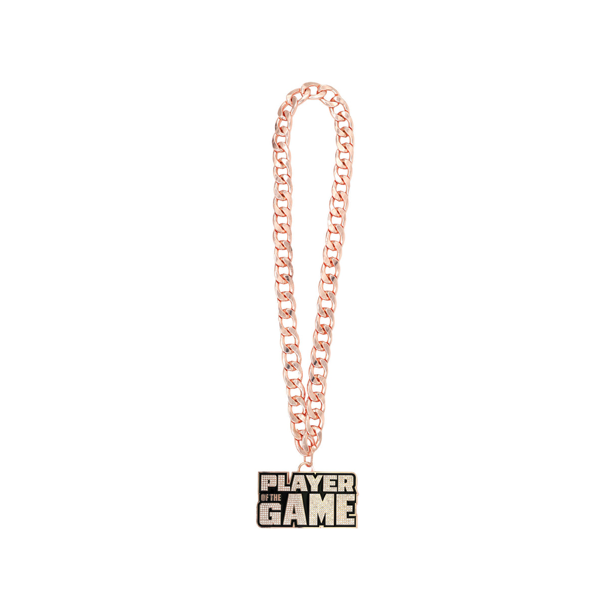 PLAYER OF THE GAME STONE CHAIN ROSE GOLD&CLEAR