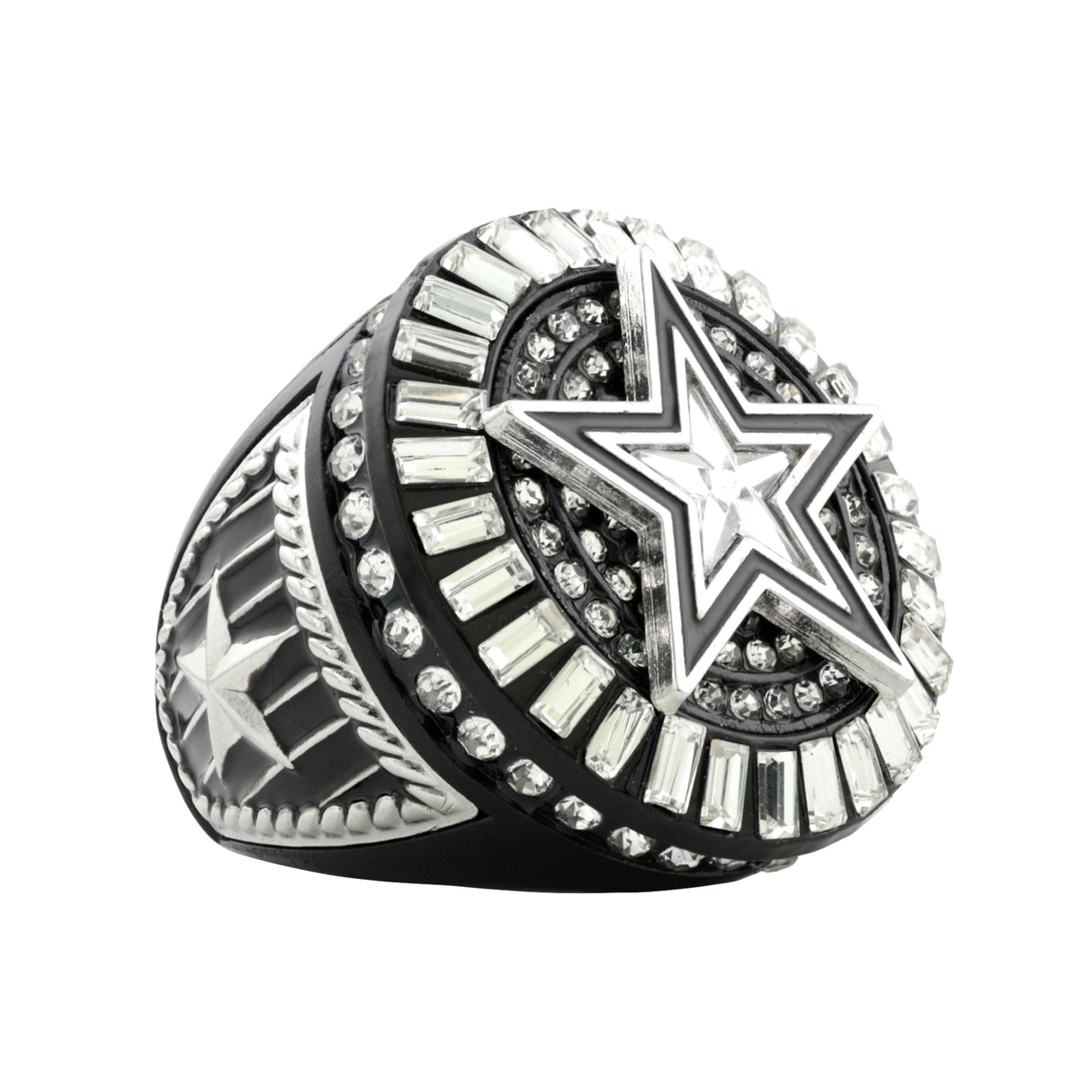 STAR26 SILVER&BLACK RING