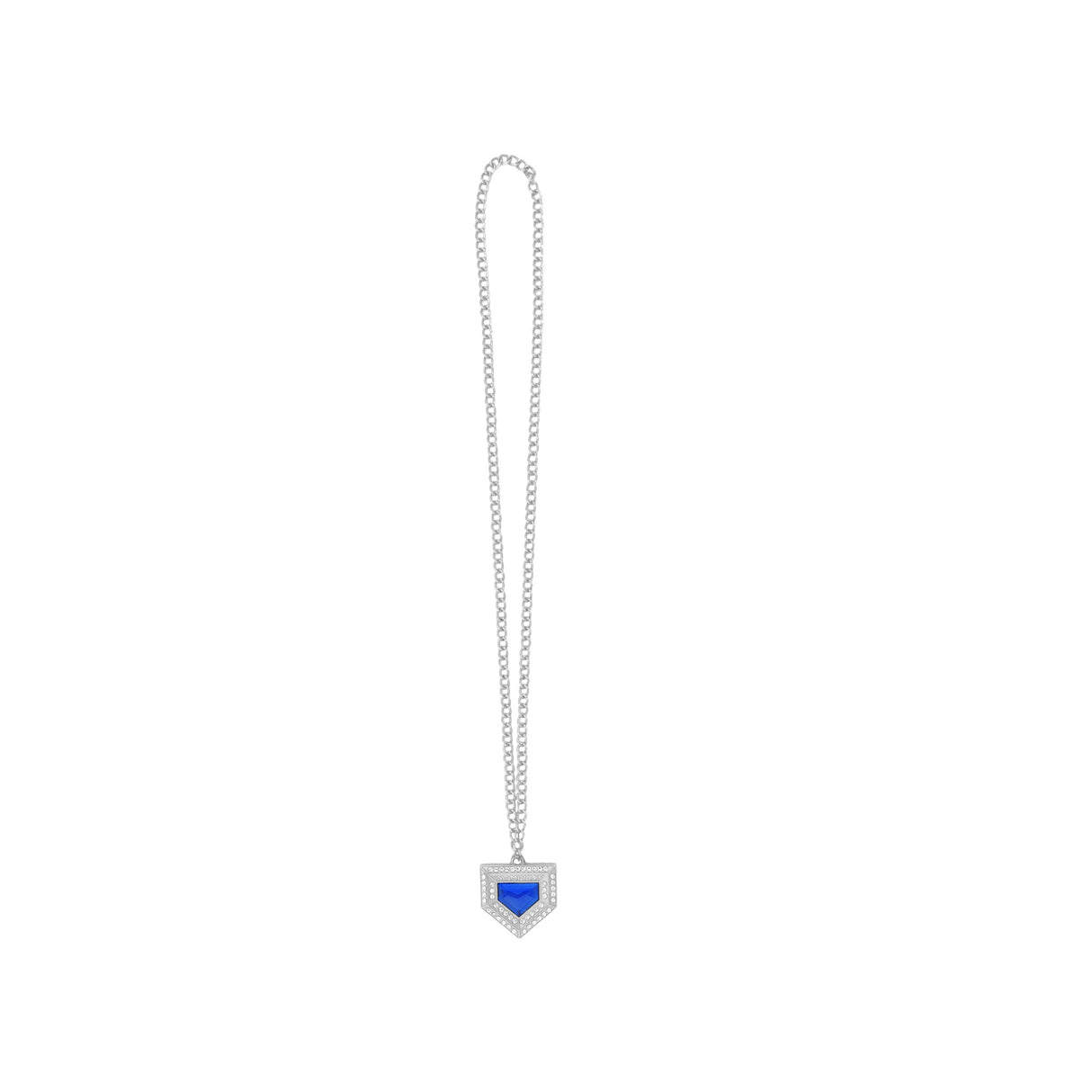 PENDANT26 FINALIST HOMEPLATE CHAIN SILVER/BLUE