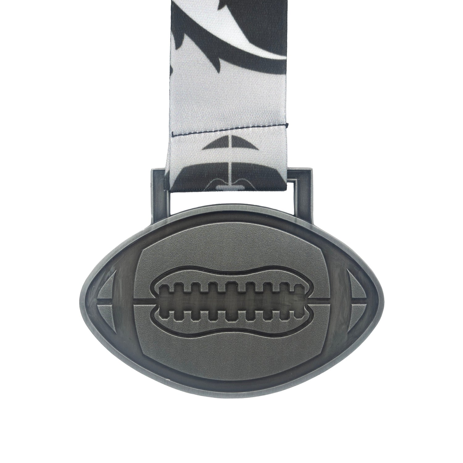 GEN24 3.5" FOOTBALL MEDAL - ANTIQUE GUNMETAL